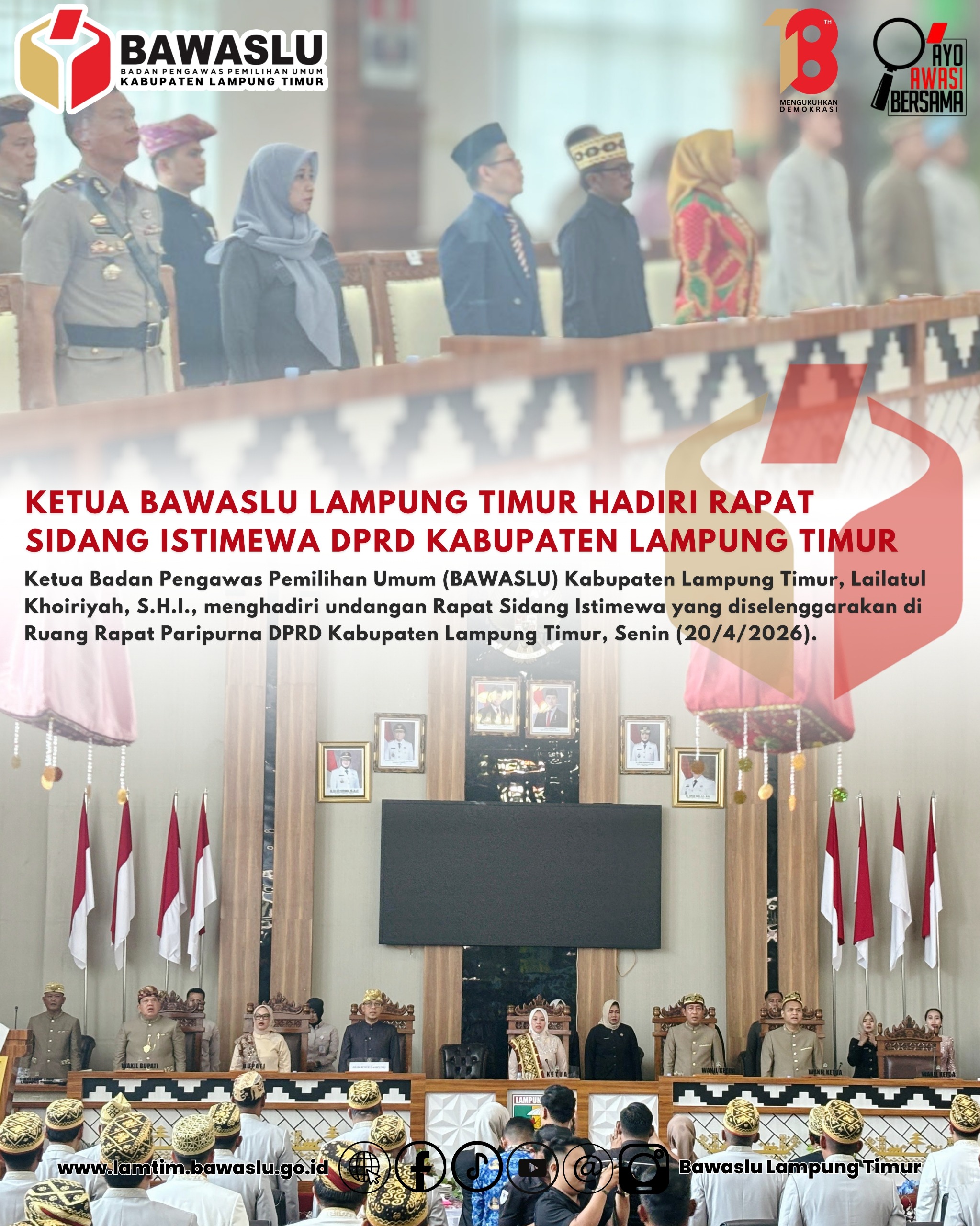 rapat paripurna DPRD Lampung Timur