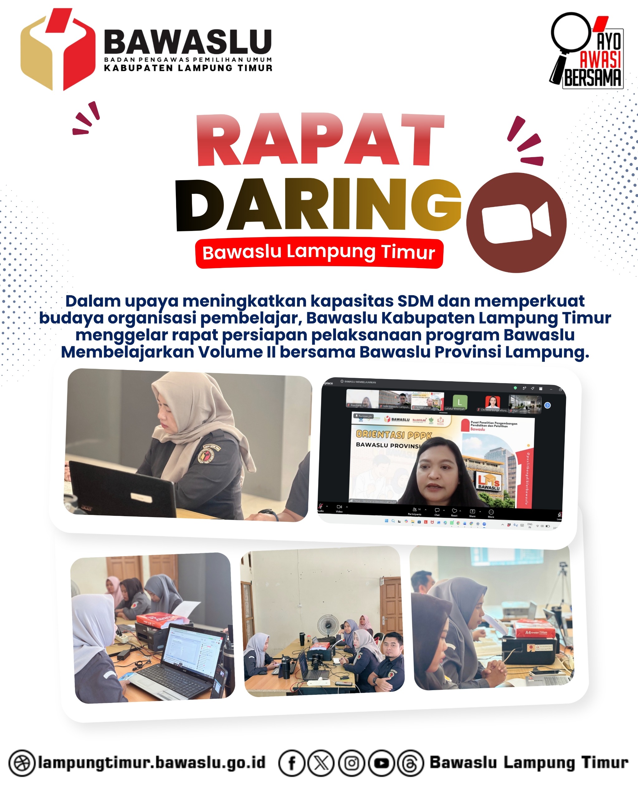 zoom Bawaslu Membelajarkan