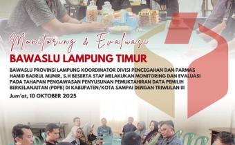 Dokumentasi Monitoring DPB Provinsi Lampung